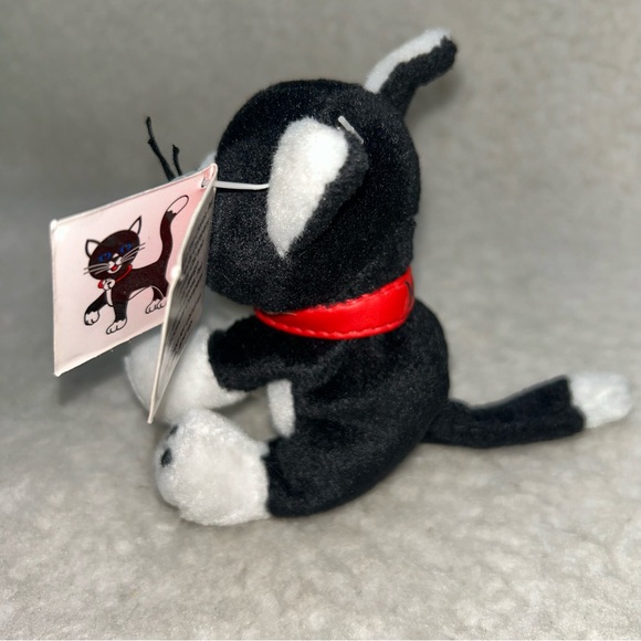 Jonny Cat plush 4" The Clorox Pet vintage 2000 with tags black & white - Picture 6 of 12